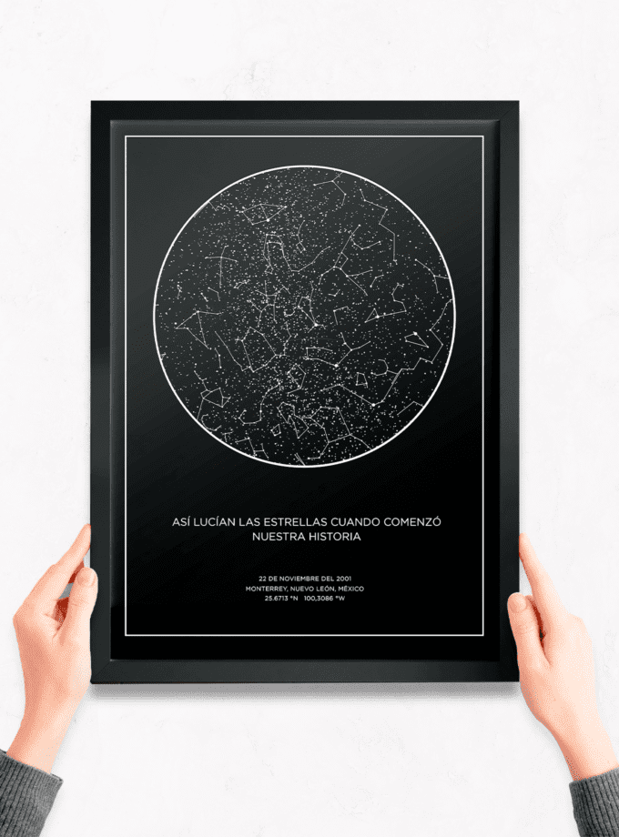 Mapa Estelar con Constelaciones 30x40 cm