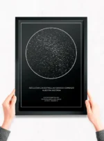 Mapa estelar con estrellas 30x40 cm